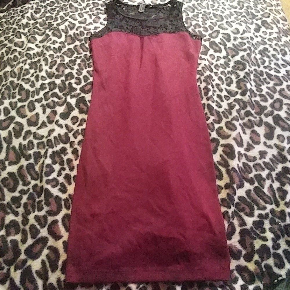 2/$10 Wine Red Bodycon Dress from Forever 21